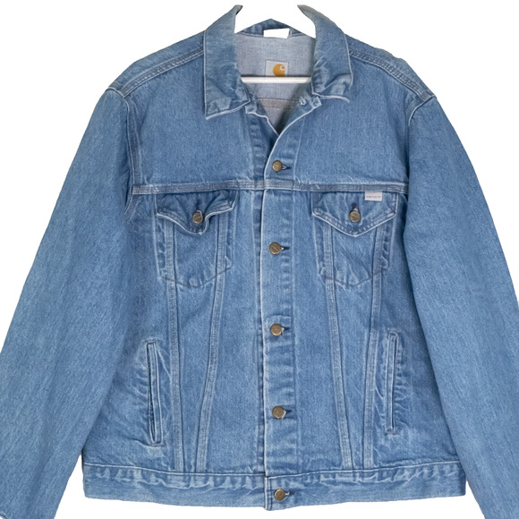 Carhartt Denim Truckers jacket 100 Anniversary 1889-1989 Men's Size M VTG 80's - Picture 4 of 15